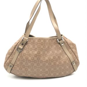 Gucci - Beige canvas shoulder bag with accents