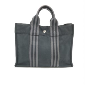 Hermès - Canvas tote bag in black color