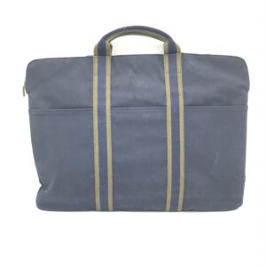 Hermès - Navy green stripe briefcase bag