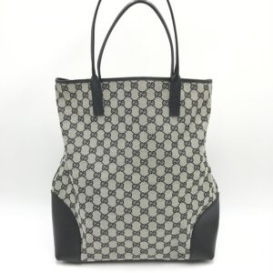 Gucci - Black and gray GG canvas tote