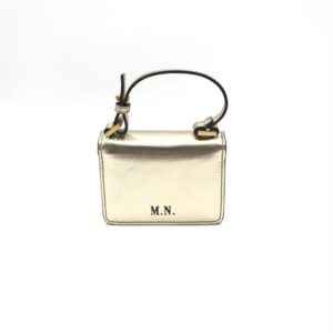 Valentino Mini gold leather crossbody bag