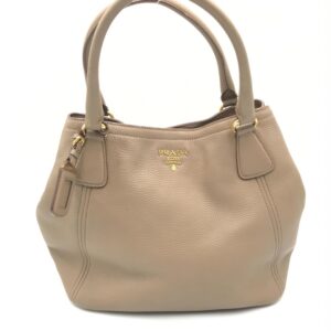 Prada Leather tote bag in light beige